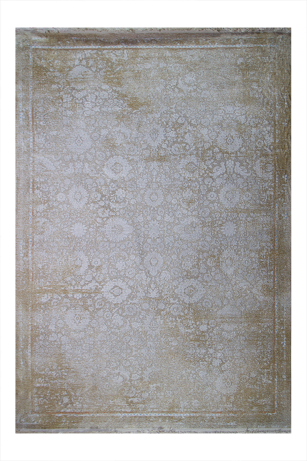 Iranian Premium Quality Authentic Modern Rug - 6.5 x 9.8 FT -  Beige - Resilient Construction for Long-Lasting Use