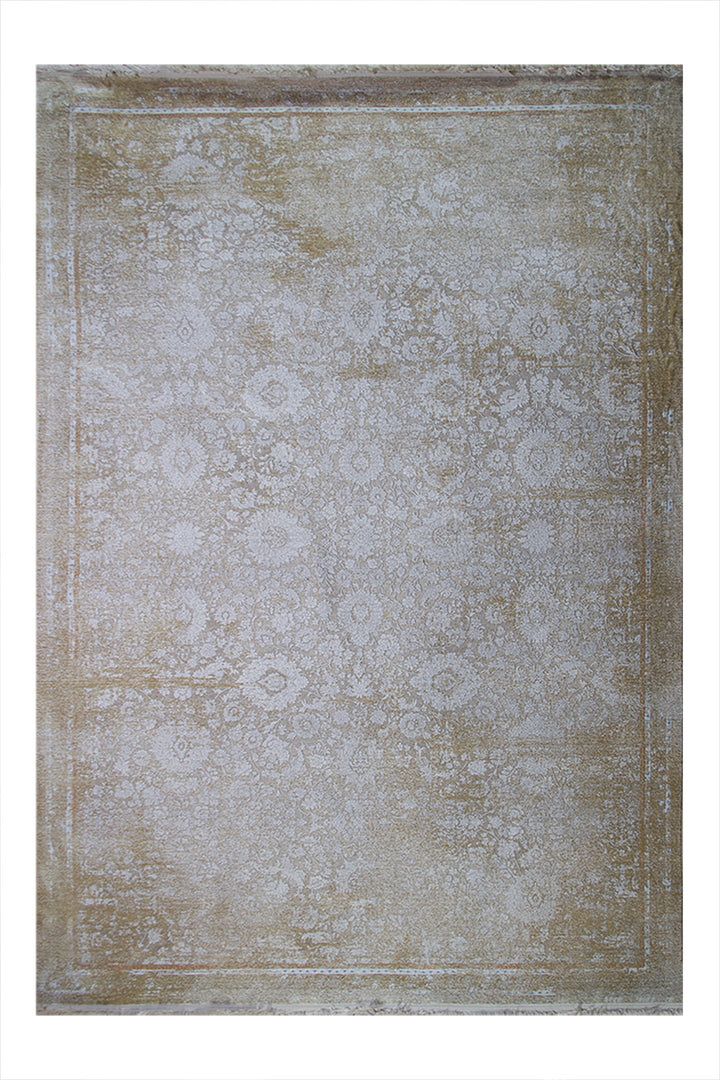Iranian Premium Quality Authentic Modern Rug - 6.5 x 9.8 FT -  Beige - Resilient Construction for Long-Lasting Use