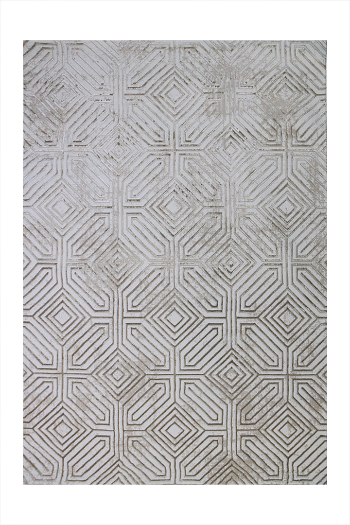 Turkish Modern Festival 1 Rug - 5.2 x 7.5 Ft - Cream - Superior Comfort, Modern Style Accent Rugs