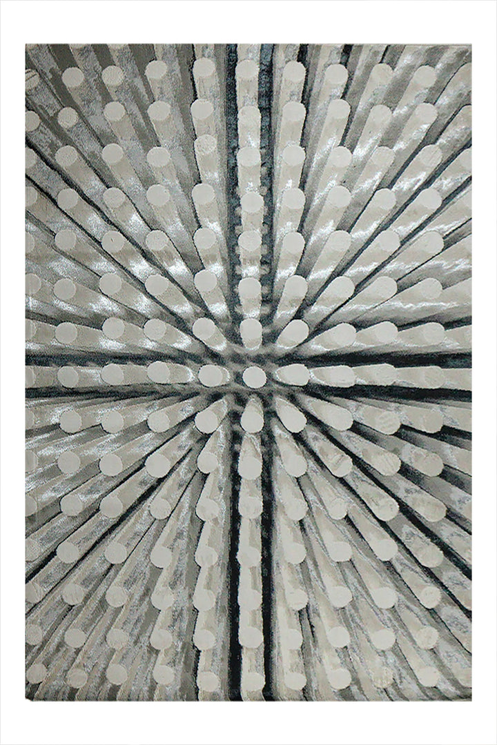 Turkish Modern Festival 1 Rug - 5.2 x 7.5 FT - Gray - Sleek and Minimalist for Chic Interiors