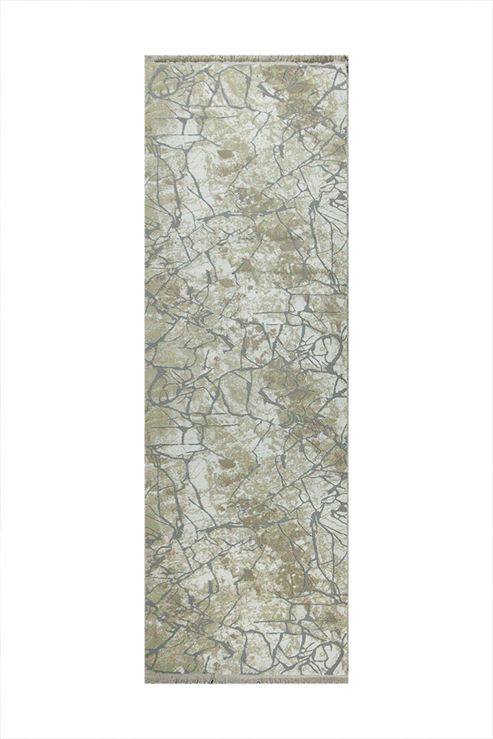 Turkish Modern Festival WD Rug - 3.3 x 9.3 FT - Gray and Cream - Sleek and Minimalist for Chic Interiors