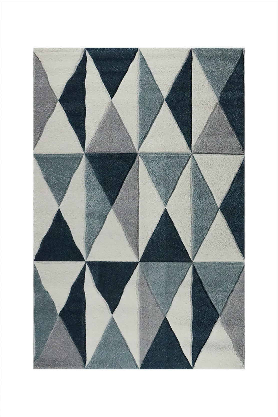 Turkish Modern Festival WD Rug - 3.9 x 5.5 FT - Blue - Sleek and Minimalist for Chic Interiors
