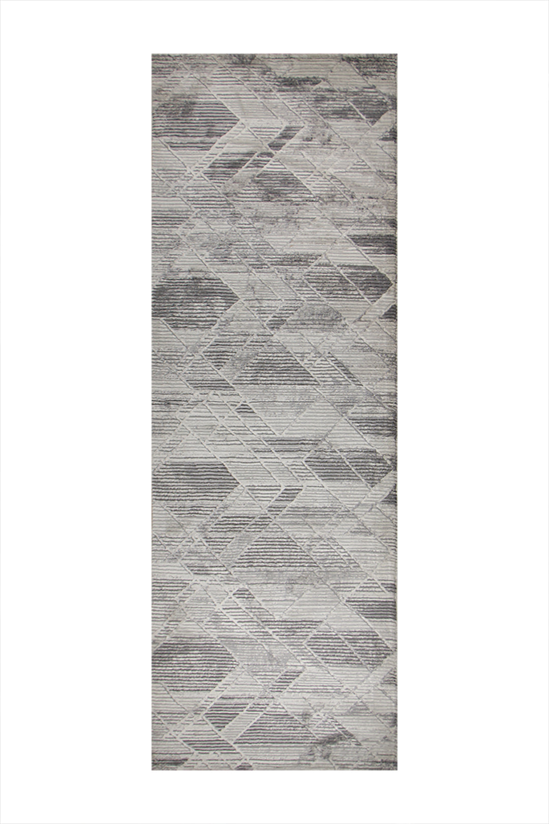 Turkish Modern  Festival WD Rug - Gray - 2.6 x 9.8 FT - Superior Comfort, Modern Runner Rug