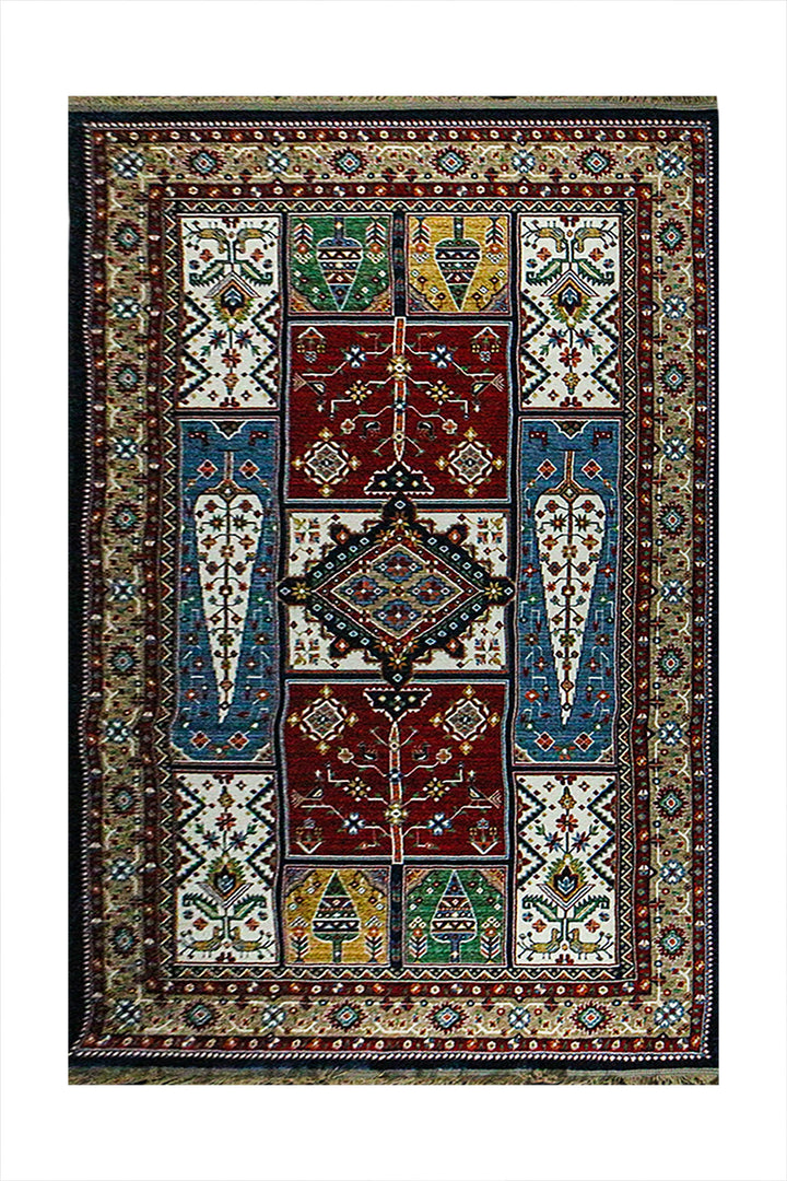 Iranian Rhyton Rugs-Wd Rug - 6.5 x 9.8 FT - Blue - Resilient Construction for Long-Lasting Use