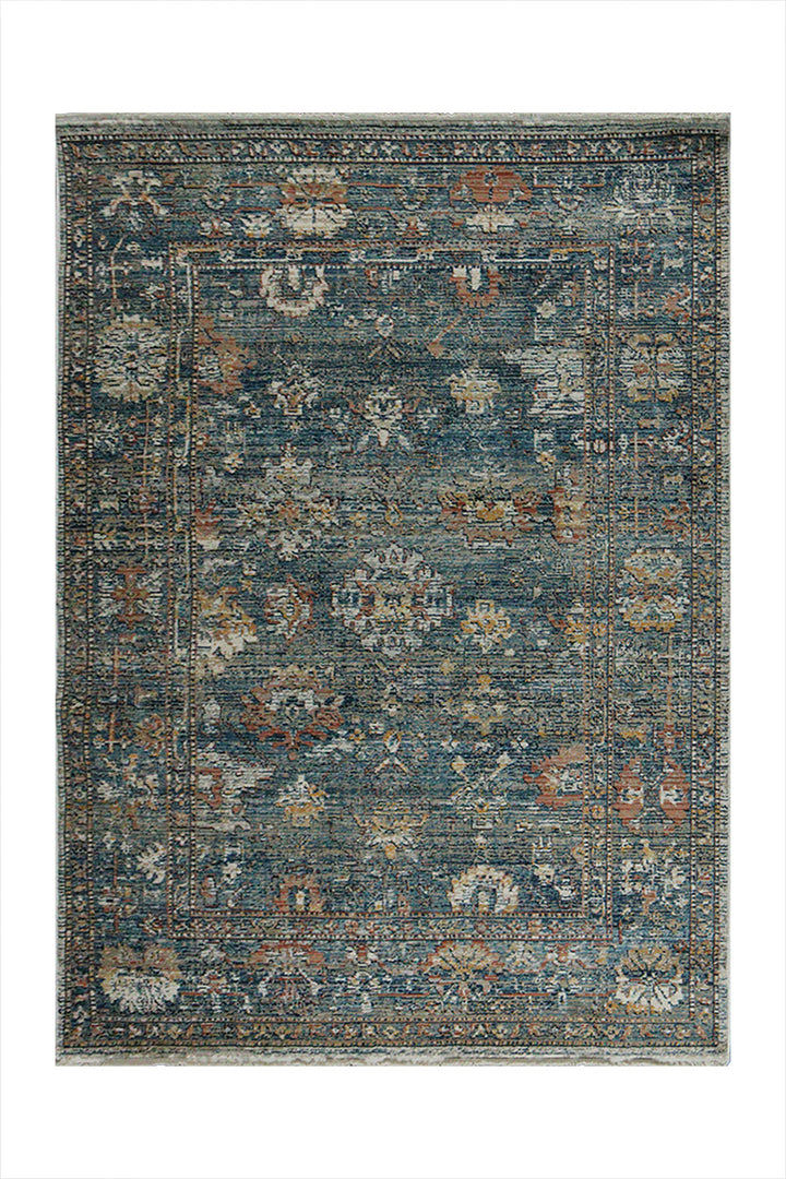 Turkish Modern Festival Plus - 3.9 x 5.7 FT - Blue - Sleek and Minimalist for Chic Interiors