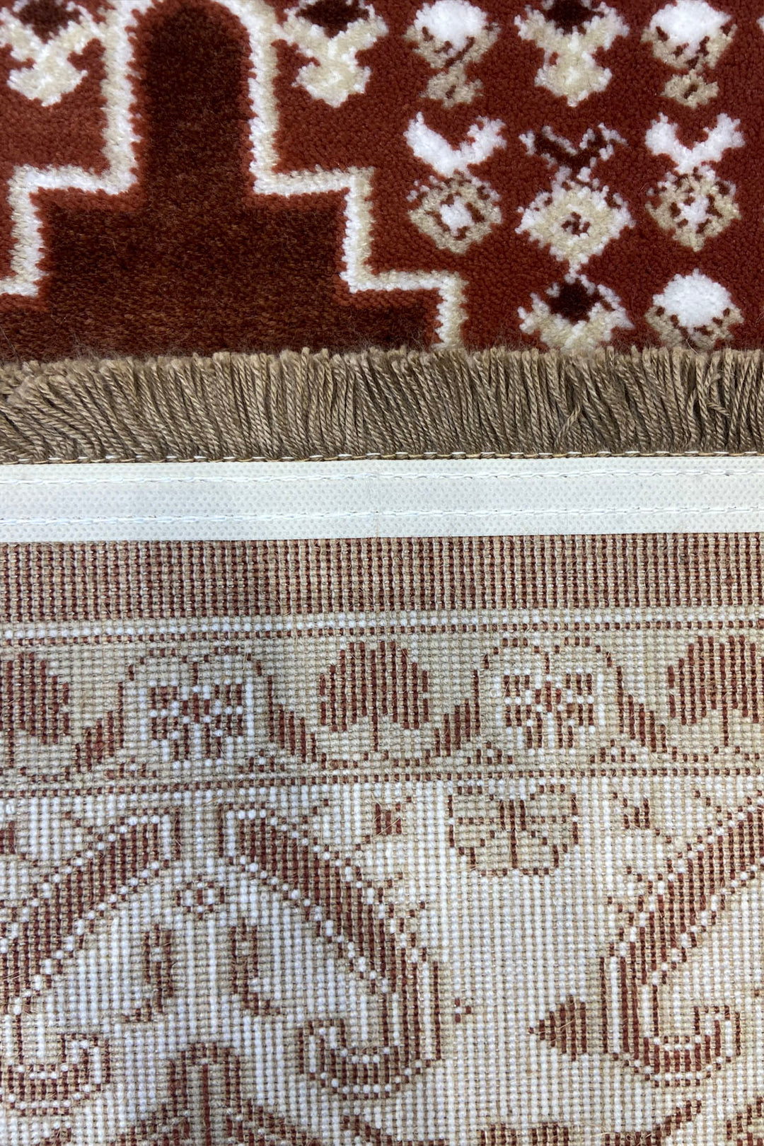 Turkish Style Acrylic Sajjadeh Prayers Mat - Brown- Soft, Durable, and Easy to Clean