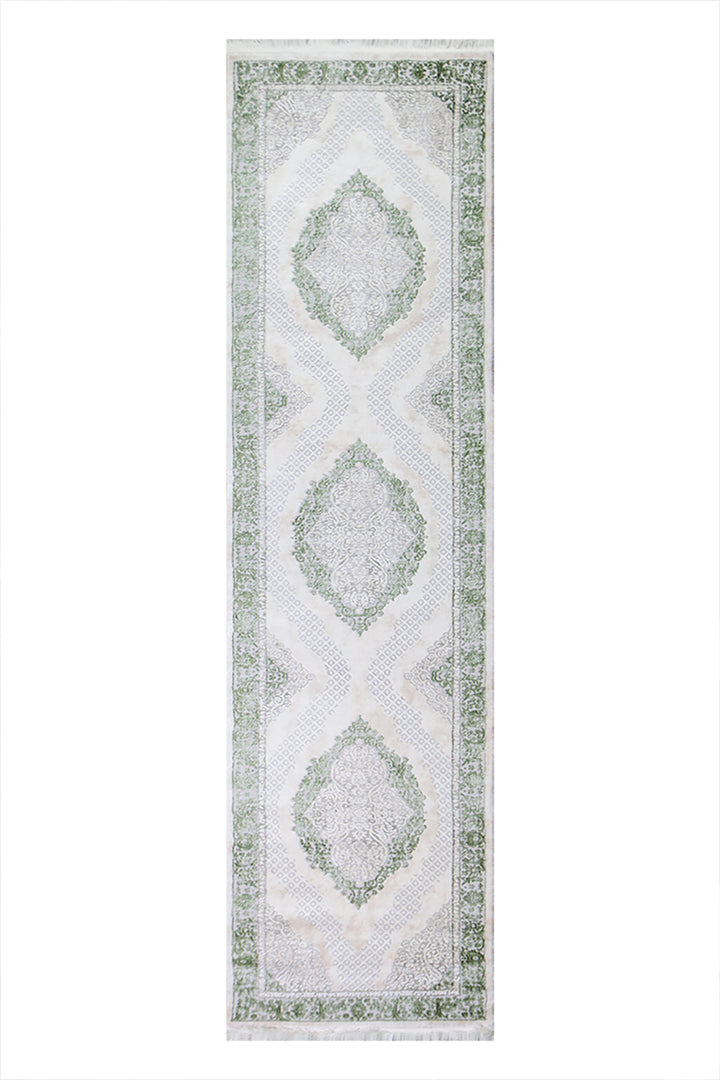 Turkish Modern  Festival Wd Rug  - 2.6 x 9.8 FT - Gray -  Luxurious Woven Masterpiece 50% Off!