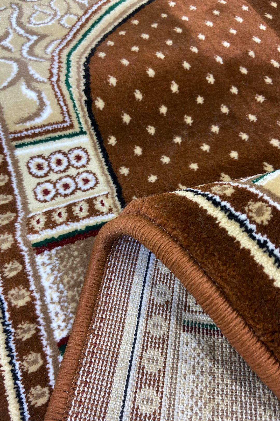 Ishraq Janamaz Beige and Brown