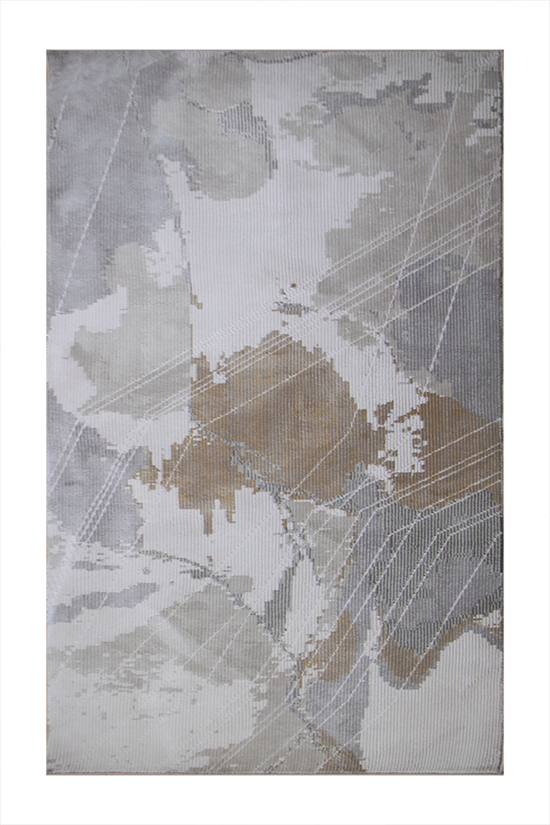 Turkish Modern  Festival 1 Rug - 3.2 x 6.5 FT - Beige - Superior Comfort, Modern Style Accent Rugs