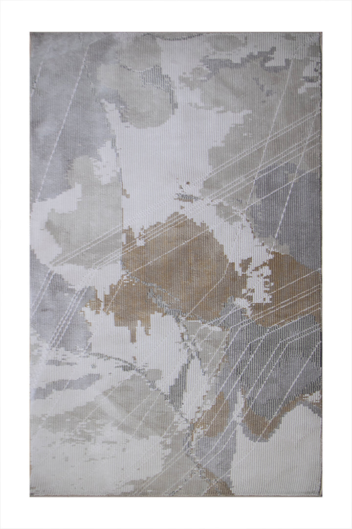 Turkish Modern  Festival 1 Rug - 3.2 x 6.5 FT - Beige - Superior Comfort, Modern Style Accent Rugs