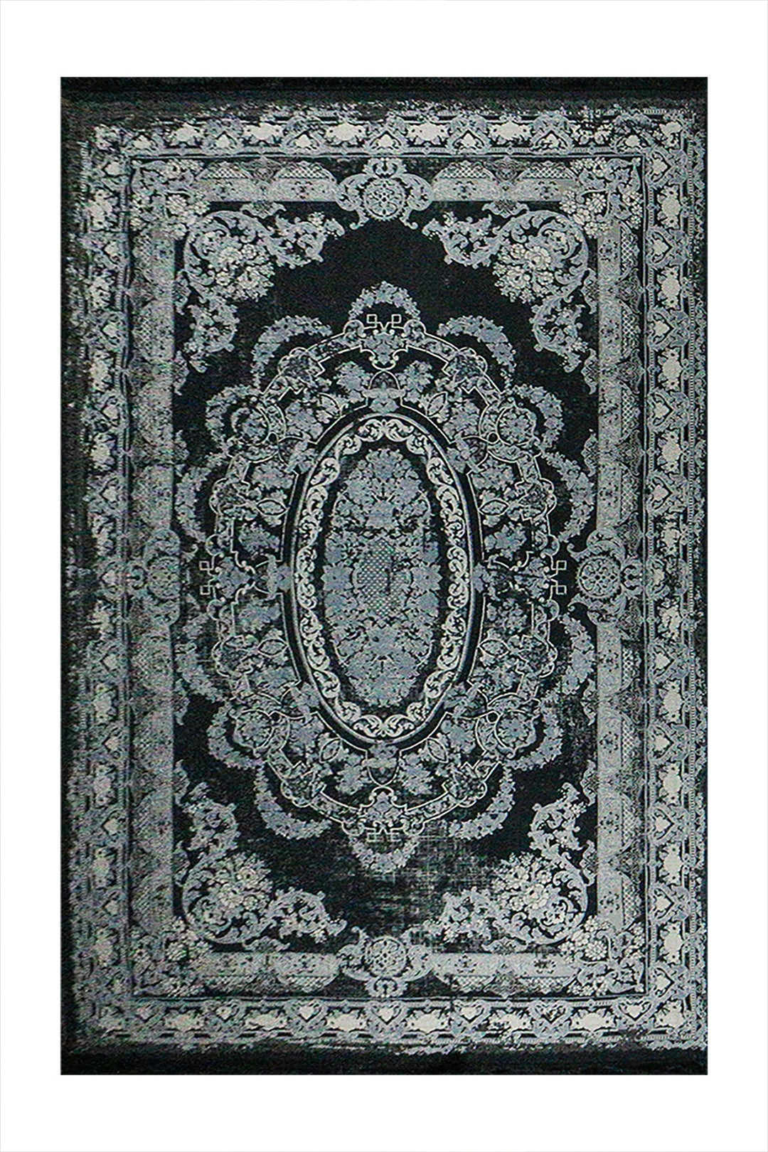 Iranian Authentic Vintage-Wd Rug - 6.5 x 9.8 FT - Black - Resilient Construction for Long-Lasting Use