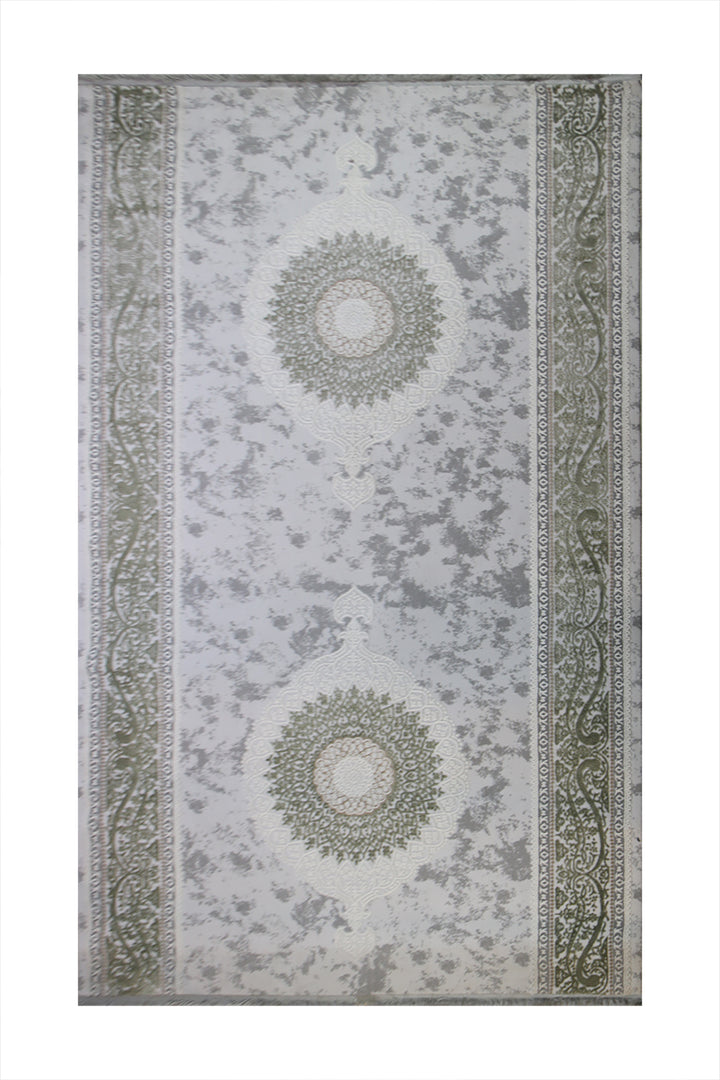 Turkish Modern  Festival Wd Rug  - 6.5 x 9.8 FT - Cream -  Luxurious Woven Masterpiece 50% Off!