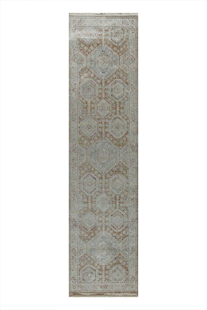 Turkish Modern Festival Viscos Rug - 2.6 x 10. FT - Red - Sleek and Minimalist for Chic Interiors