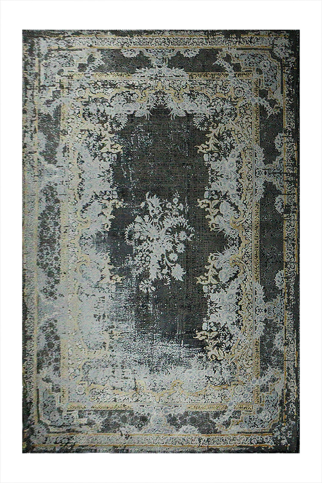 Iranian Authentic Vintage-Wd Rug - 6.5 x 9.8 FT - Gray - Resilient Construction for Long-Lasting Use