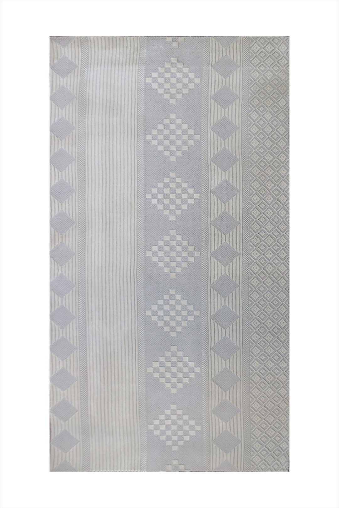 Turkish Modern  Festival Wd Rug  - 3.2 x 4.92 FT - Gray -  Luxurious Woven Masterpiece 50% Off!