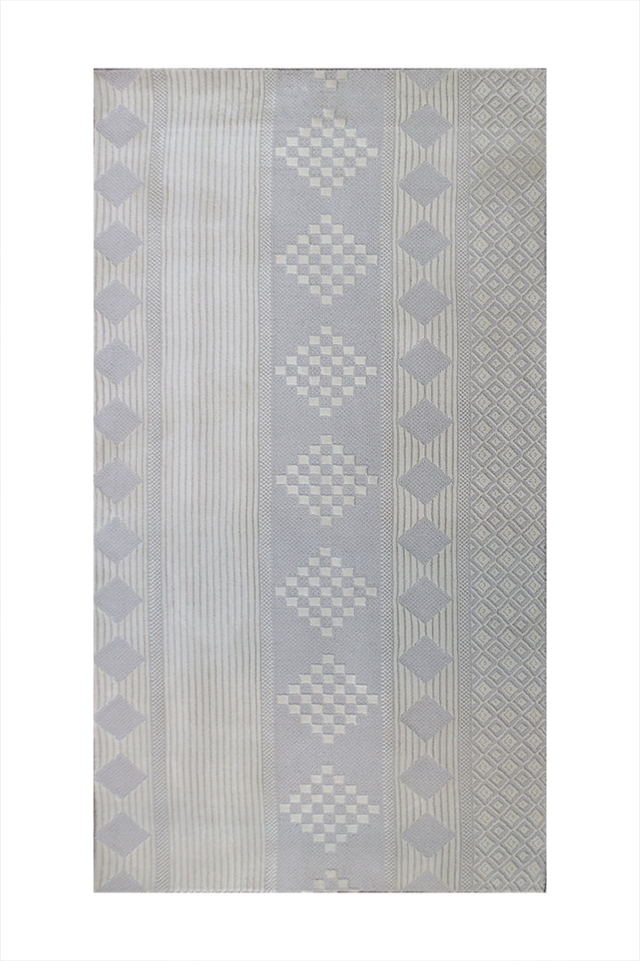 Turkish Modern  Festival Wd Rug  - 3.2 x 4.92 FT - Gray -  Luxurious Woven Masterpiece 50% Off!