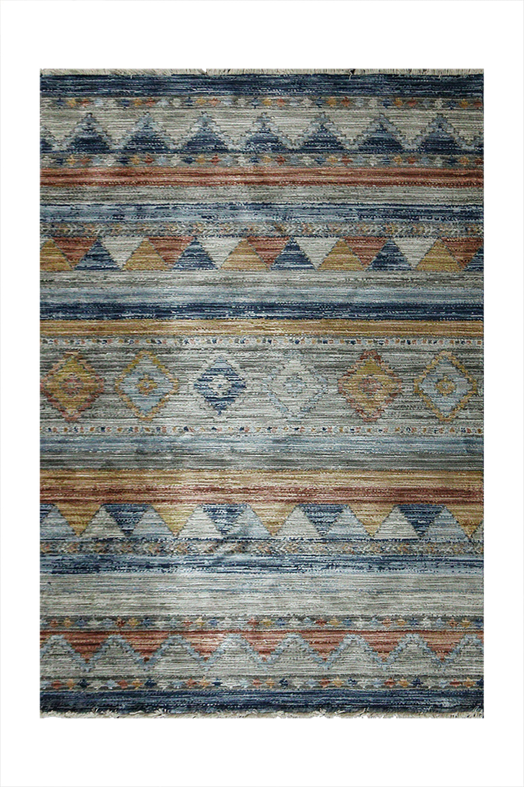 Turkish Modern Festival Plus - 3.9 x 6.3 FT - Blue - Sleek and Minimalist for Chic Interiors