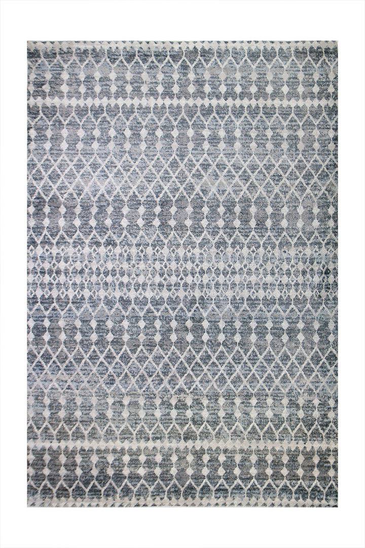 Turkish Modern  Festival Wd Rug  - 6.5 x 9.5 FT - Gray -  Luxurious Woven Masterpiece 50% Off!