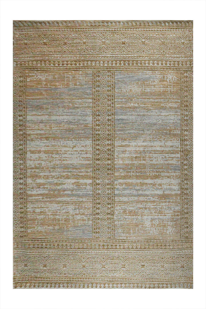 Turkish Modern Festival 1 Rug - 7.5 x 9.5 FT - Cream - Sleek and Minimalist for Chic Interiors