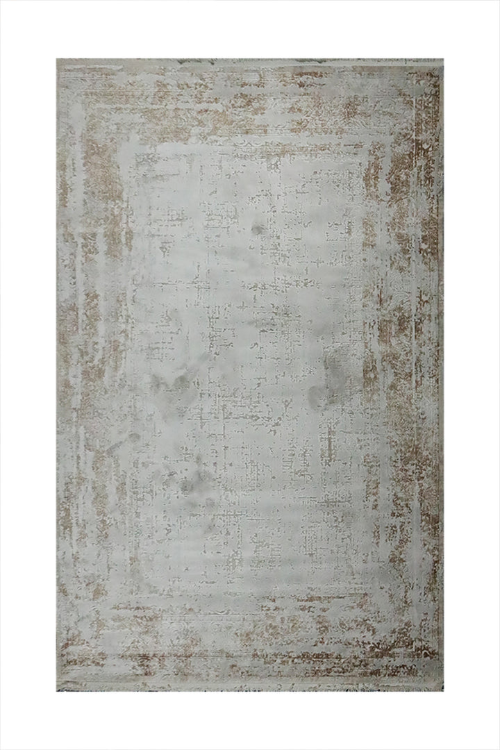Turkish Modern  Sunrise Rug - Cream and Maroon - 5.2 x 7.5 FT - Superior Comfort, Modern Style Accent Rugs