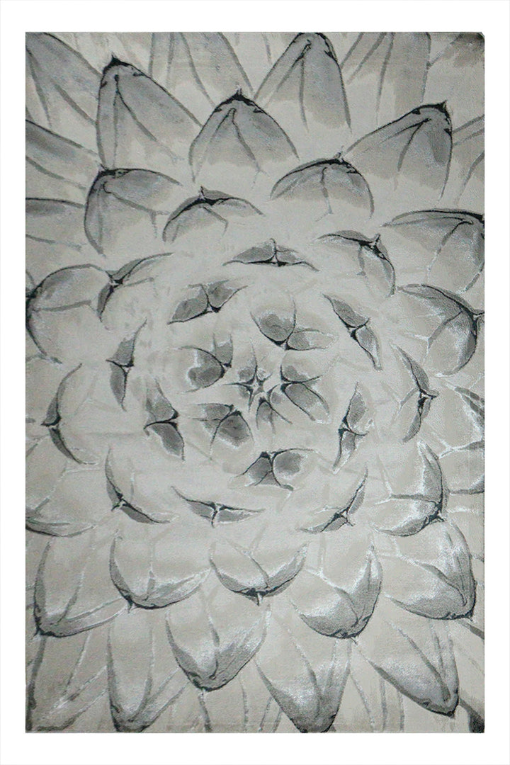 Turkish Modern Festival 1 Rug - 5.2 x 7.5 FT - White - Sleek and Minimalist for Chic Interiors