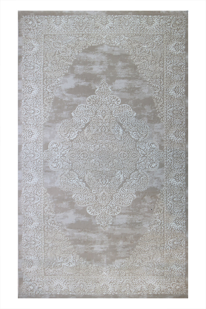 Turkish Modern  Festival Wd Rug  - 5.2 x 9.8 FT - Beige -  Luxurious Woven Masterpiece 50% Off!