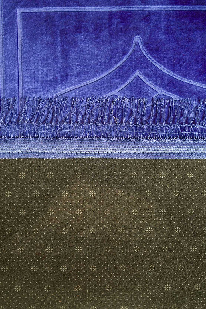 Comfort Janamaz - Premium Velvet Quilted Prayer Mat - Navy