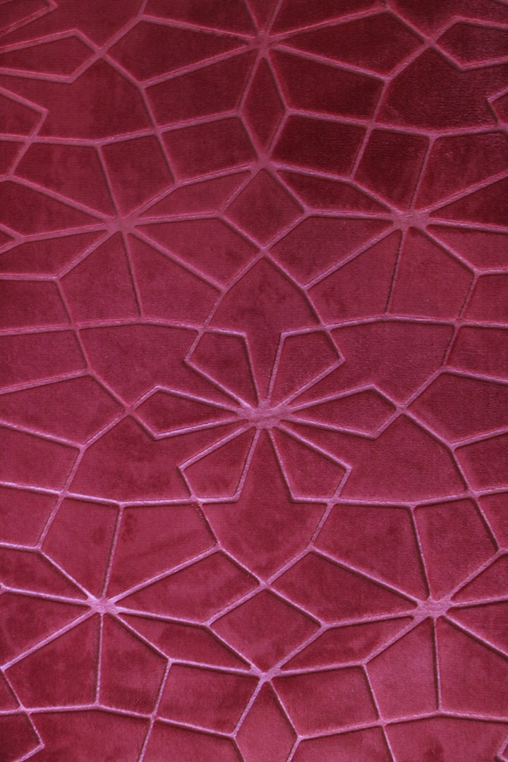 Sajda Janamaz - Premium Velvet Quilted Prayer Mat - Red