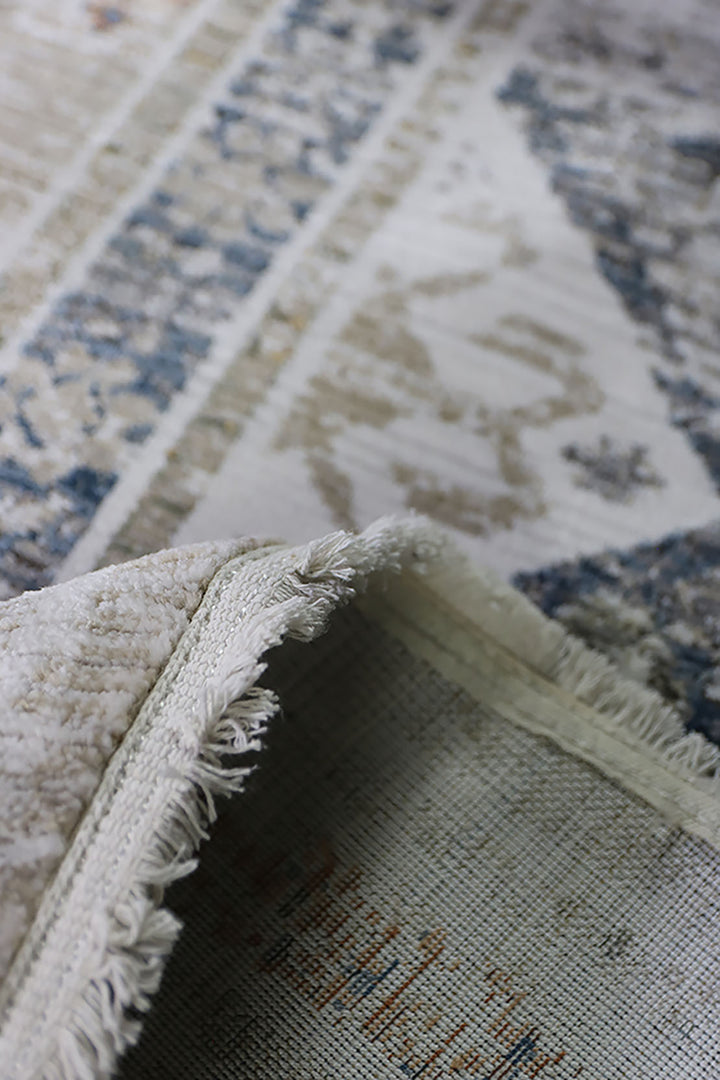 Turkish Modern Festival WD Oval Rug  - 9.1 x 12.4 FT - Cream -  Luxurious Woven Masterpiece 50% Off!