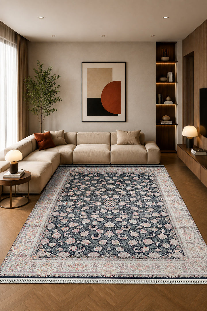 Premium Authentic Persian Rug 1200 Reeds - Blue