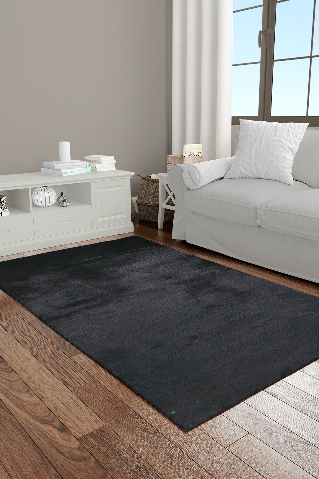 Soft Shaggy Rug for Living Room - 4.9 x 7.2 FT - Thick Plush Modern Area Carpet
