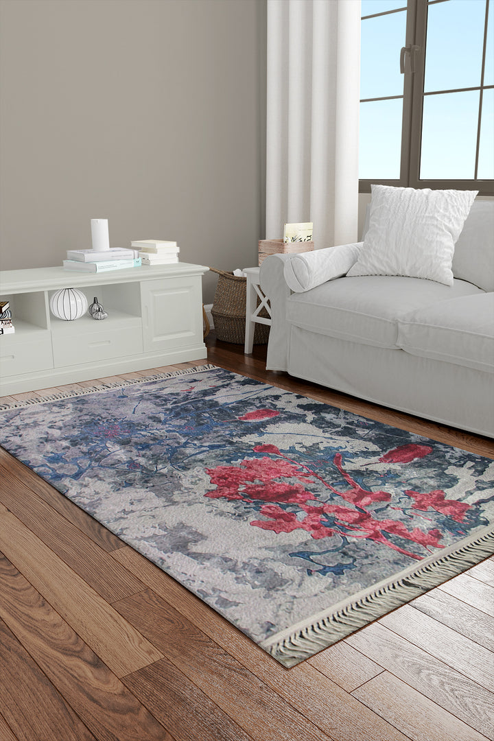 Traditional Printed Area Rug – 4 x 5.6 FT – Stylish, Durable & Anti-Slip