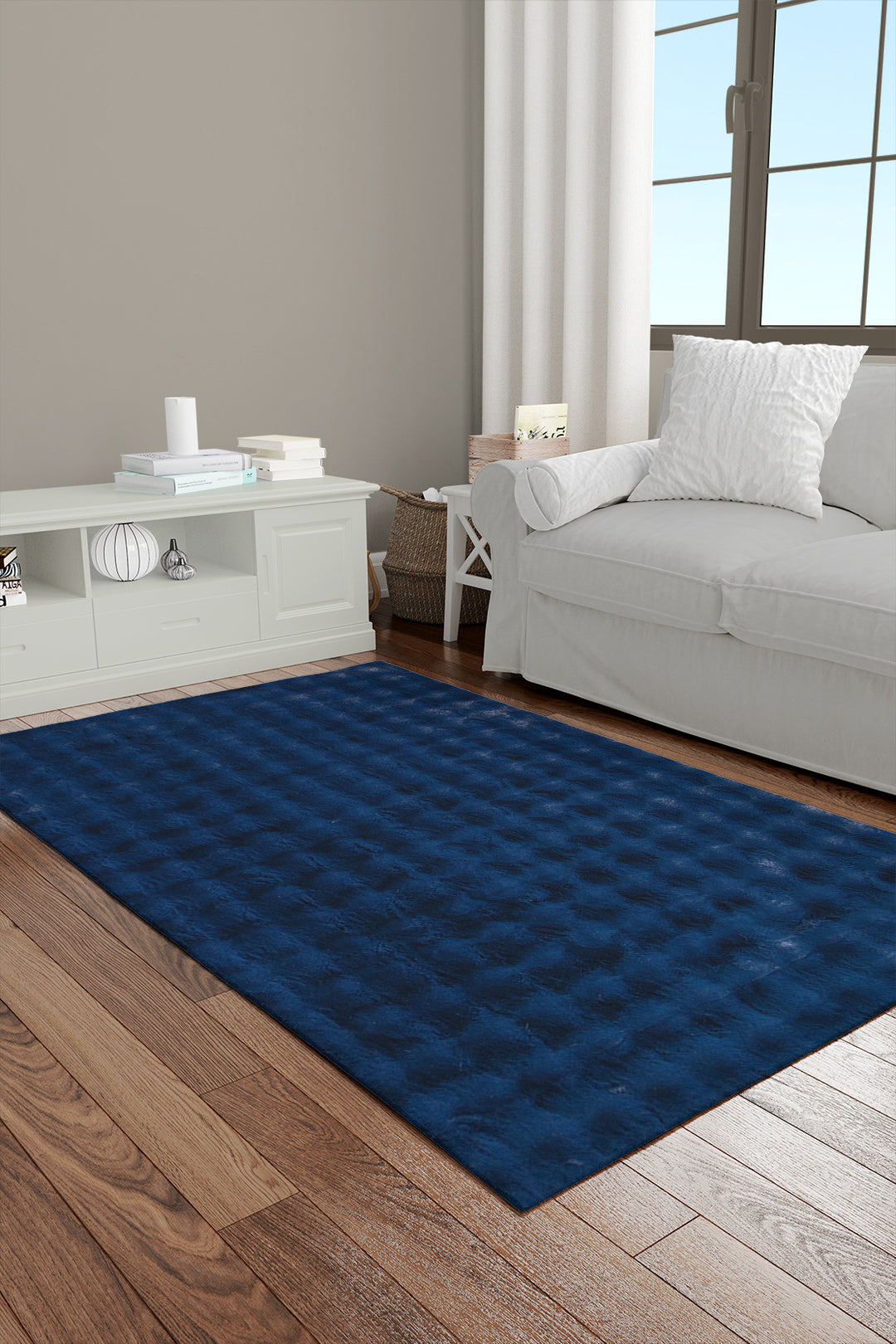 Soft Shaggy Rug for Living Room - 3.9 x 5.6 FT - Thick Plush Modern Area Carpet