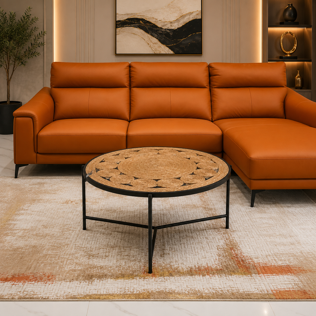 Cane Center Table