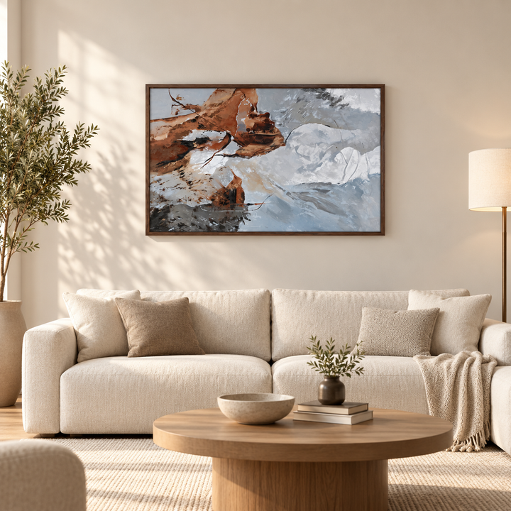 Hand Painted Textured, Acrylic Painting