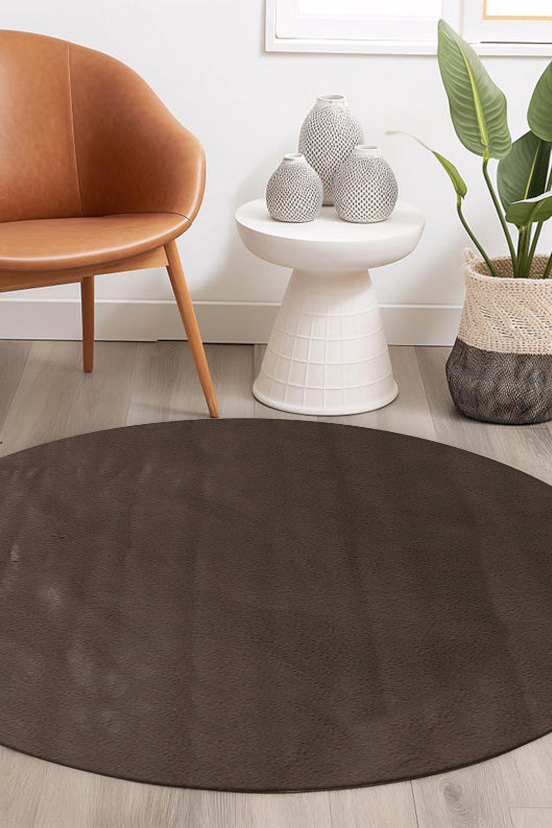 Soft Shaggy Rug for Living Room - 3.9 x 3.9 FT - Thick Plush Modern Area Carpet