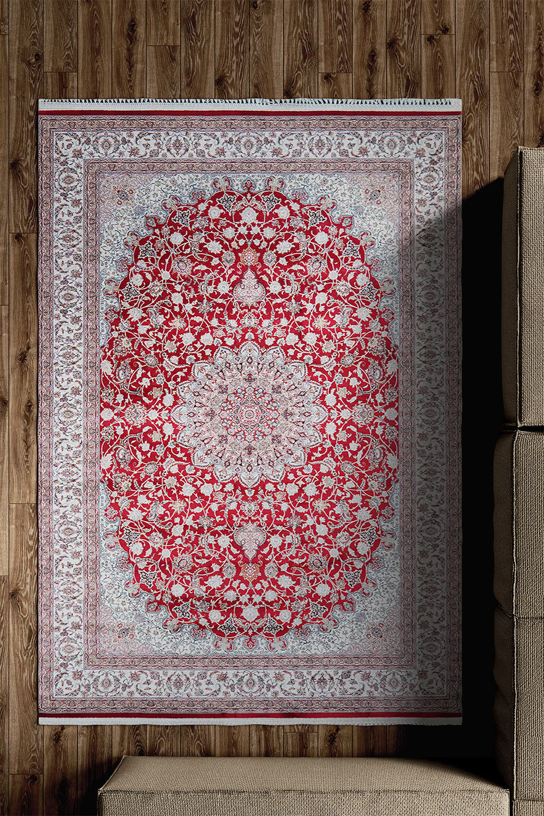 Premium Authentic Persian Rug 1200 Reeds - Red