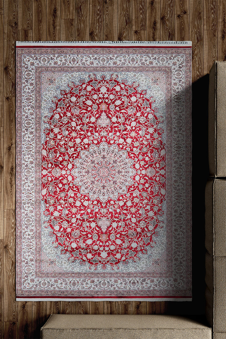 Premium Authentic Persian Rug 1200 Reeds - Red