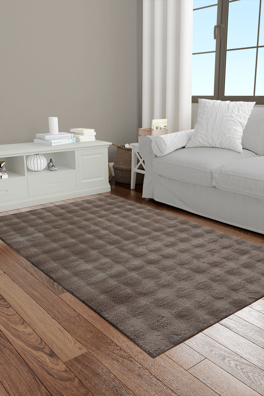 Soft Shaggy Rug for Living Room - 3 x 4.9 FT - Thick Plush Modern Area Carpet