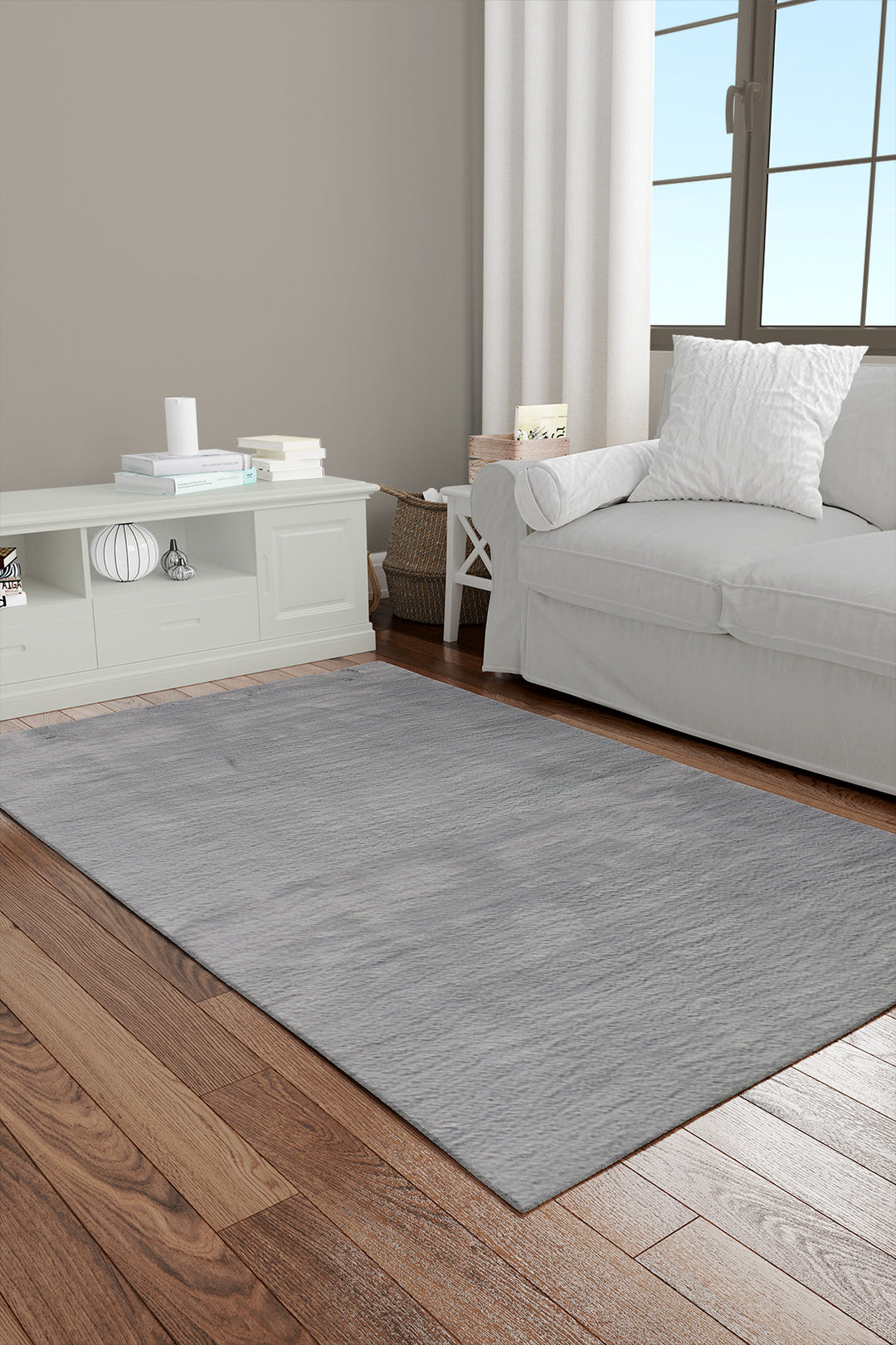 Soft Shaggy Rug for Living Room - 3.9 x 5.6 FT - Thick Plush Modern Area Carpet