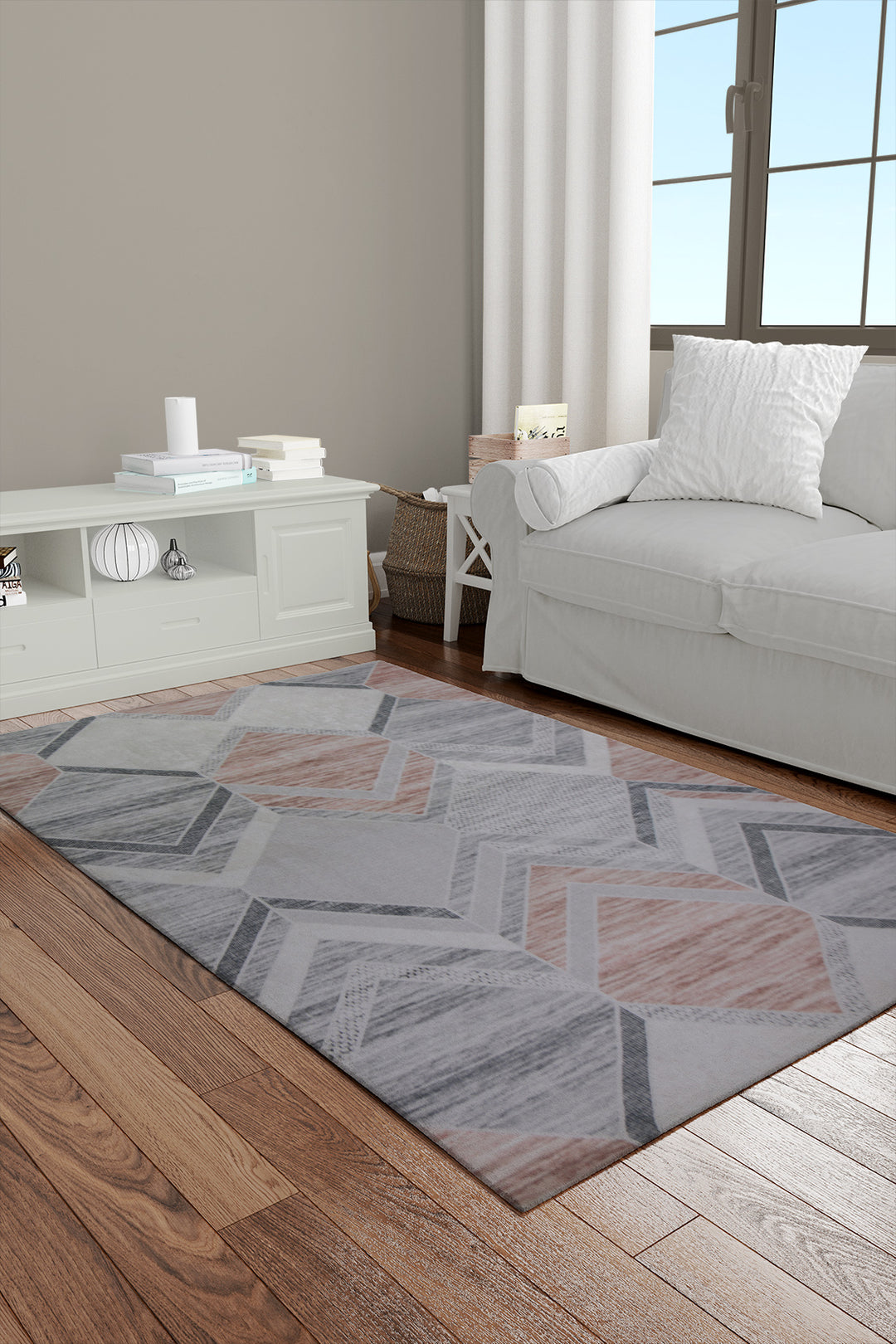Printed Floor Rug - 5.3 × 7.6 FT
