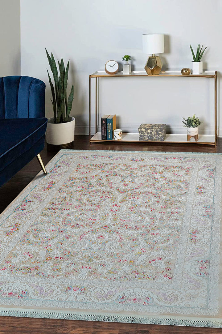 Premium Authentic Persian Rug 1200 Reeds - Cream