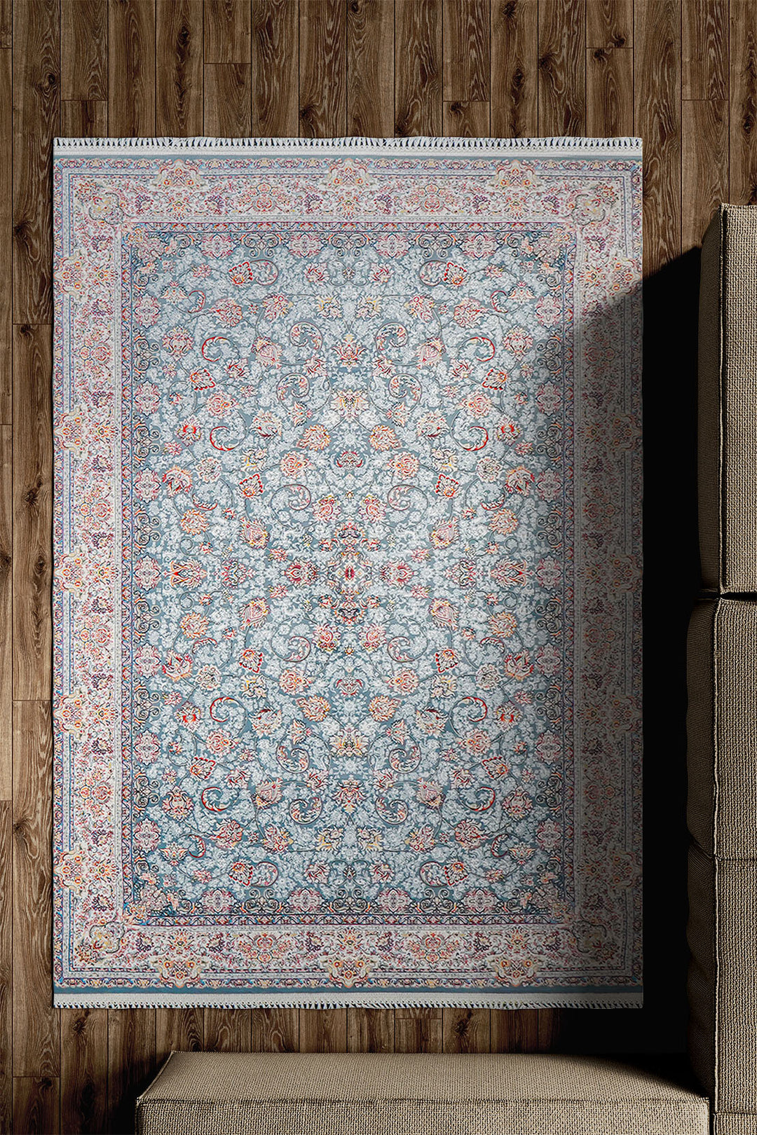 Premium Authentic Persian Rug 1200 Reeds - Gray