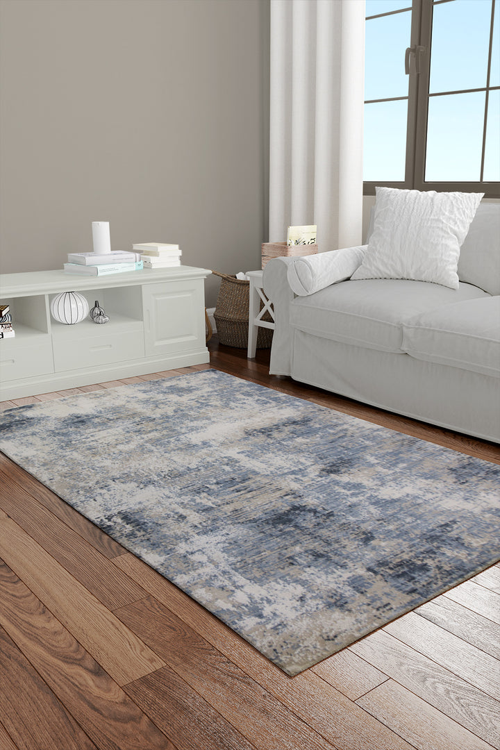 <p>Turkish Modern <strong>Elements Rug</strong>  - Blue - 3.9 x 5.9 FT</p>