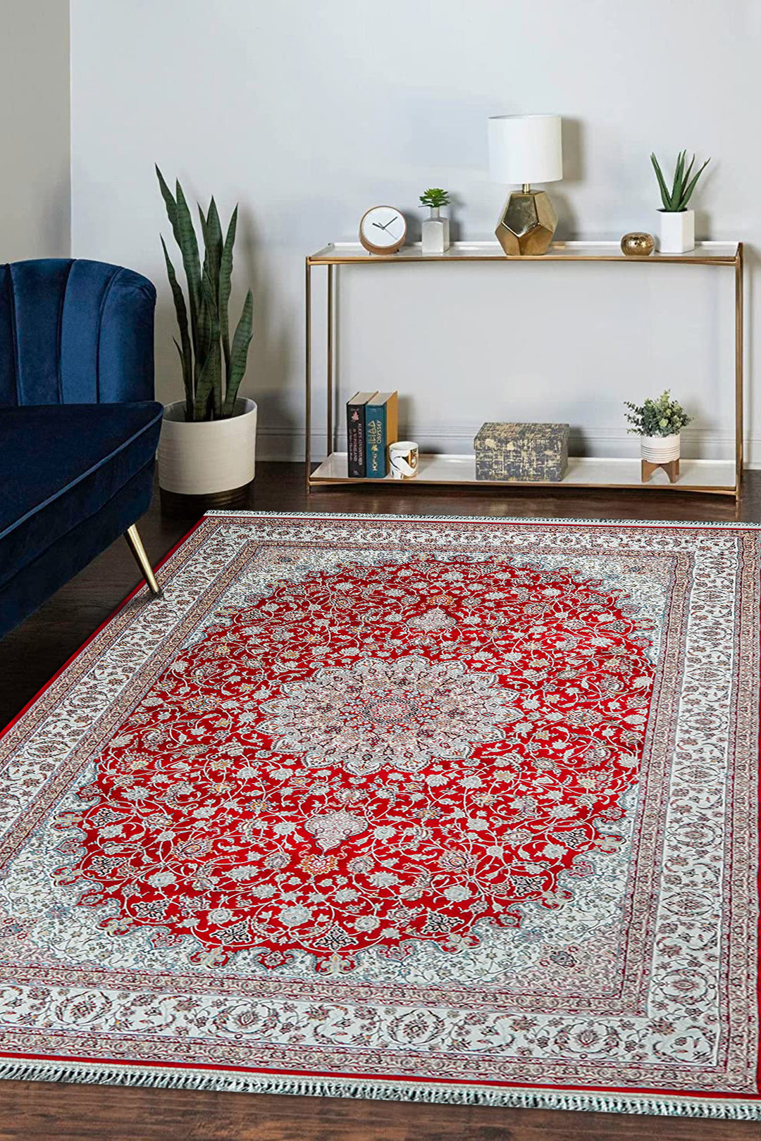 Premium Authentic Persian Rug 1200 Reeds - Red