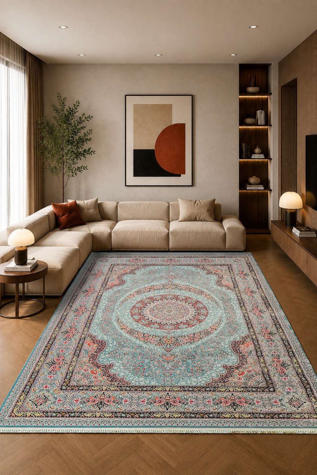 Premium Authentic Persian Rug 1200 Reeds - Gray