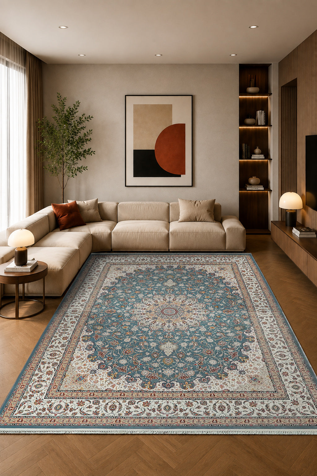 Premium Authentic Persian Rug 1200 Reeds - Gray
