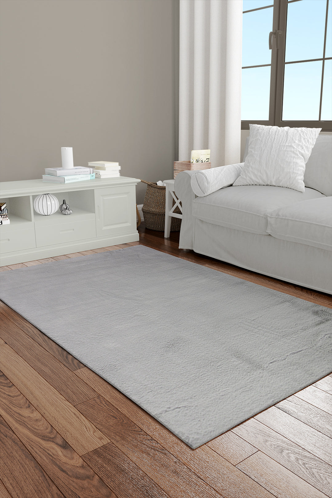 Soft Shaggy Rug for Living Room - 3.9 x 5.6 FT - Thick Plush Modern Area Carpet