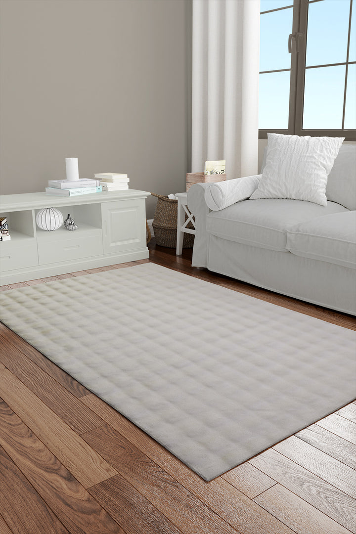 Turkish SNOW Rug - 3.9 x 5.6 FT - Fluffy and Durable Floor Rug