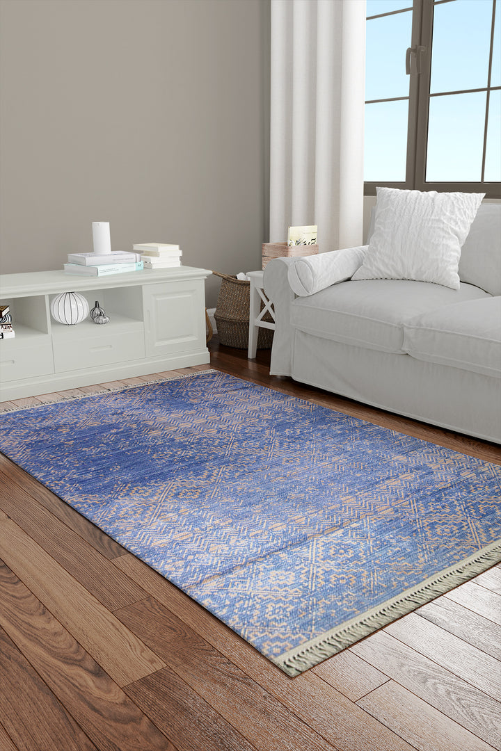 Traditional Printed Area Rug – 4 x 5.6 FT – Stylish, Durable & Anti-Slip